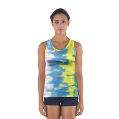 Brazil Colors Pattern Sport Tank Top  by paulaoliveiradesign