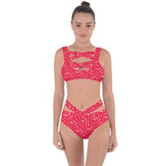 Heart Pattern Bandaged Up Bikini Set  by BangZart