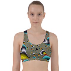 Fractals Random Bluray Back Weave Sports Bra by BangZart