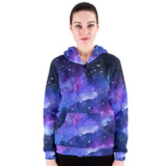 Galaxy Women s Zipper Hoodie by Kathrinlegg