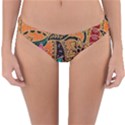 Colorful The Beautiful Of Art Indonesian Batik Pattern(1) Reversible Hipster Bikini Bottoms View3