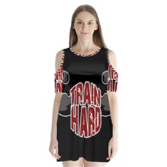Train Hard Shoulder Cutout Velvet  One Piece by Valentinaart