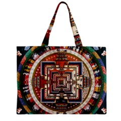 Colorful Mandala Zipper Mini Tote Bag by BangZart