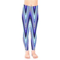 Waves Blue Kids  Legging by Colorfulart23