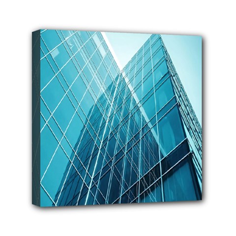Glass Bulding Mini Canvas 6  X 6  by BangZart