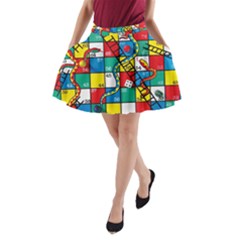 Snakes And Ladders A-line Pocket Skirt by BangZart