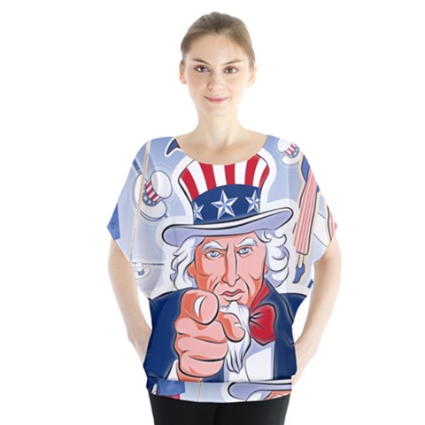 Independence Day United States Of America Blouse by BangZart