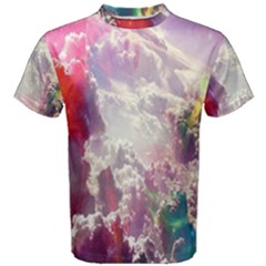 Clouds Multicolor Fantasy Art Skies Men s Cotton Tee by BangZart