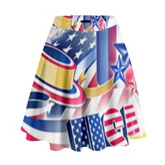United States Of America Usa  Images Independence Day High Waist Skirt by BangZart