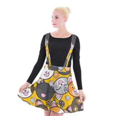 Cats Cute Kitty Kitties Kitten Suspender Skater Skirt by BangZart