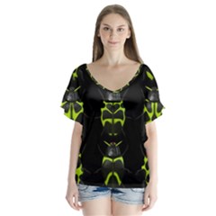 Beetles Insects Bugs Flutter Sleeve Top by BangZart