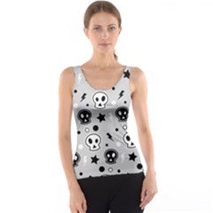Skull Pattern Tank Top by BangZart