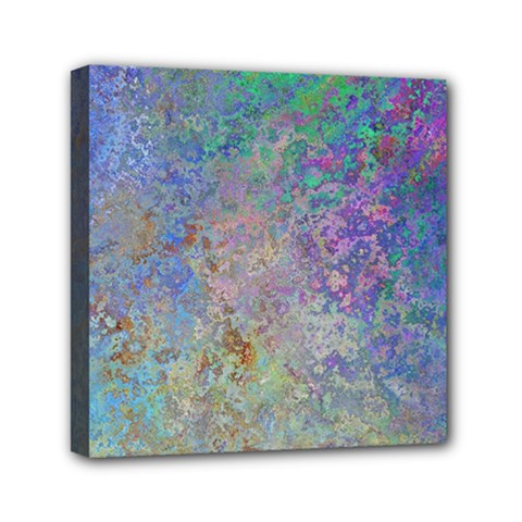 Colorful Pattern Blue And Purple Colormix Mini Canvas 6  X 6  by paulaoliveiradesign