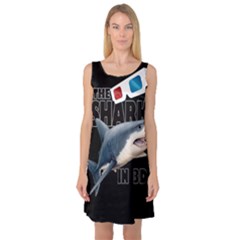 The Shark Movie Sleeveless Satin Nightdress by Valentinaart