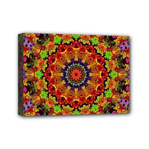 Fractal Mandala Abstract Pattern Mini Canvas 7  X 5  by paulaoliveiradesign