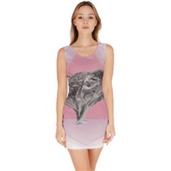Lizard Hexagon Rosa Mandala Emblem Bodycon Dress by Nexatart
