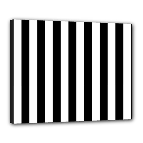 Black And White Stripes Canvas 20  X 16  by designworld65