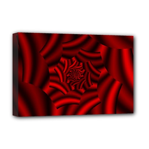Metallic Red Rose Deluxe Canvas 18  X 12   by designworld65