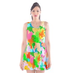 Colorful Summer Splash Scoop Neck Skater Dress by designworld65