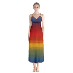Ombre Button Up Chiffon Maxi Dress by ValentinaDesign
