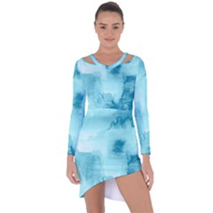Ombre Asymmetric Cut-out Shift Dress by ValentinaDesign