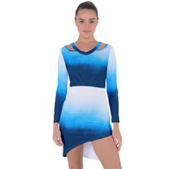 Ombre Asymmetric Cut-out Shift Dress by ValentinaDesign