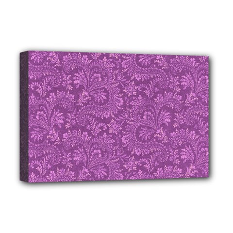 Floral Pattern Deluxe Canvas 18  X 12   by ValentinaDesign
