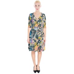 Art Graffiti Abstract Vintage Wrap Up Cocktail Dress by Nexatart