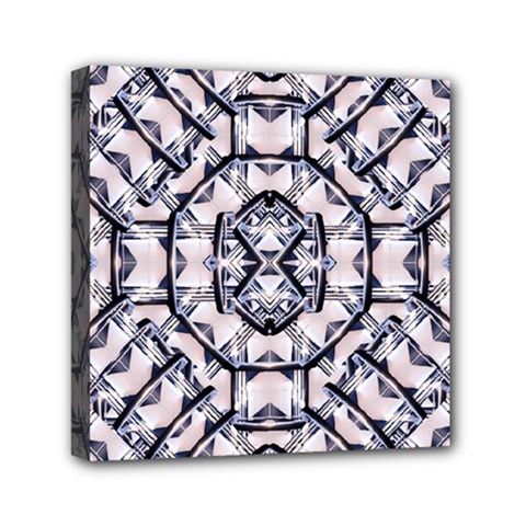 Futuristic Geo Print Mini Canvas 6  X 6  by dflcprints
