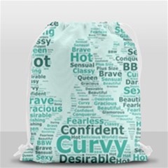 Belicious World Curvy Girl Wordle Drawstring Bag (small) by beliciousworld