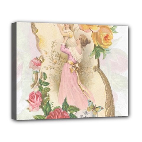 Vintage Floral Illustration Deluxe Canvas 20  X 16   by paulaoliveiradesign