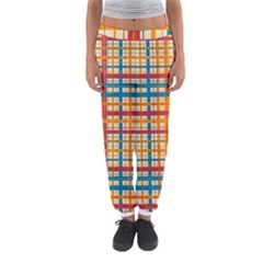 Plaid Pattern Women s Jogger Sweatpants by linceazul