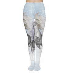 Awesome Running Horses In The Snow Women s Tights by FantasyWorld7