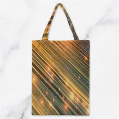 Golden Blue Lines Sparkling Wild Animation Background Space Classic Tote Bag by Mariart