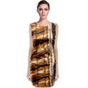 Abstract Architecture Background Sleeveless Velvet Midi Dress View1
