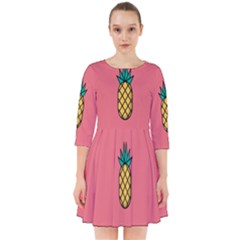 Pineapple Fruite Minimal Wallpaper Smock Dress by Mariart