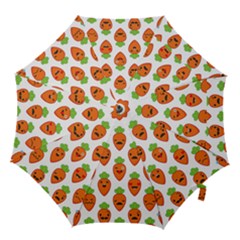 Seamless Background Carrots Emotions Illustration Face Smile Cry Cute Orange Hook Handle Umbrellas (small) by Mariart