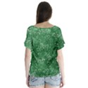 Heart pattern V-Neck Flutter Sleeve Top View2