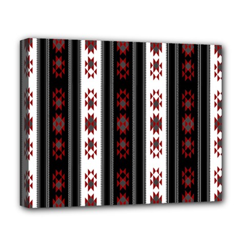 Folklore Pattern Deluxe Canvas 20  X 16   by ValentinaDesign