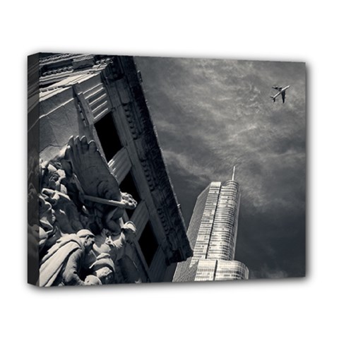 Chicago Skyline Tall Buildings Deluxe Canvas 20  X 16   by BangZart