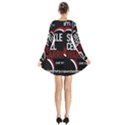 Warrior  Long Sleeve Velvet V-neck Dress View2