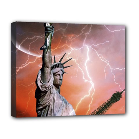 Statue Of Liberty New York Deluxe Canvas 20  X 16   by Nexatart