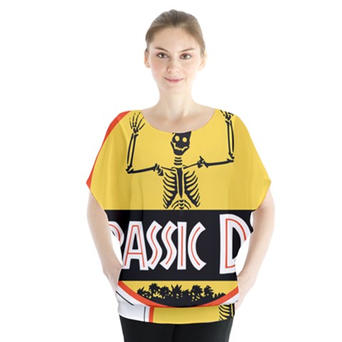 Jurassic Dad Dinosaur Skeleton Funny Birthday Gift Blouse by PodArtist