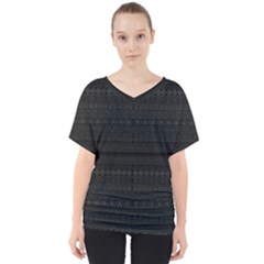 Aztec Influence Pattern V-neck Dolman Drape Top by ValentinaDesign