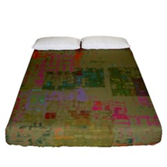 Abstract Art Fitted Sheet (queen Size) by ValentinaDesign