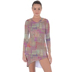 Abstract Art Asymmetric Cut-out Shift Dress by ValentinaDesign