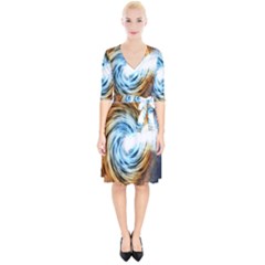 A Blazar Jet In The Middle Galaxy Appear Especially Bright Wrap Up Cocktail Dress by Mariart