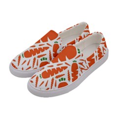 Carrots Fruit Vegetable Orange Women s Canvas Slip Ons by Mariart