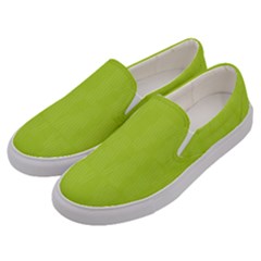 Line Green Men s Canvas Slip Ons by Mariart
