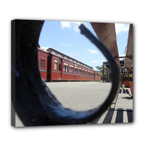 Old Red   Deluxe Canvas 24  X 20  (framed) by JULIEGEESCOLLECTABLES